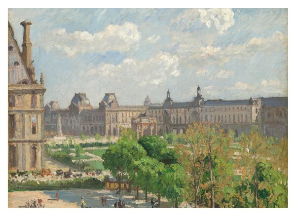 Sklenený obraz - Camille Pissarro, Place du Carrousel, Paris, reprodukcia (70x50 cm)