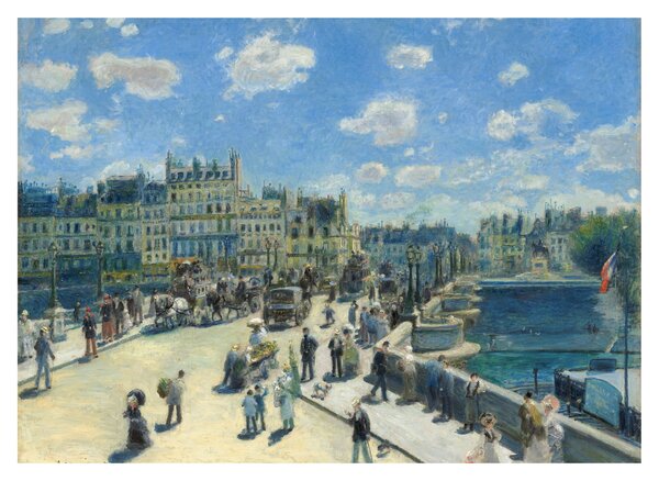 Sklenený obraz - Auguste Renoir, Pont Neuf, Paris, reprodukcia (70x50 cm)
