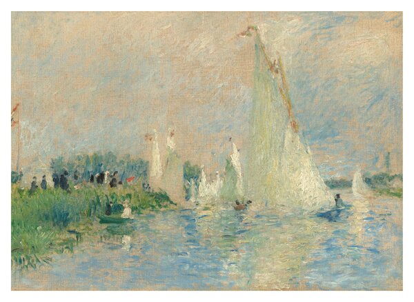 Sklenený obraz - Auguste Renoir, Regatta at Argenteuil, reprodukcia (70x50 cm)