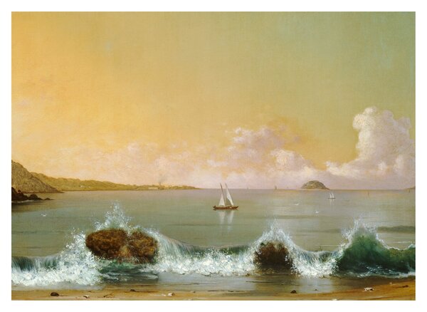 Sklenený obraz - Martin Johnson Heade, Rio de Janeiro Bay, reprodukcia (70x50 cm)