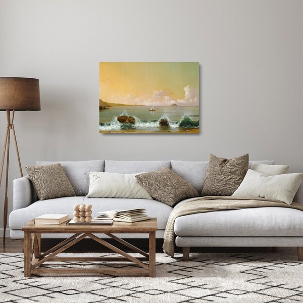 Sklenený obraz - Martin Johnson Heade, Rio de Janeiro Bay, reprodukcia (70x50 cm)