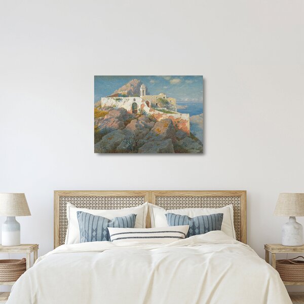 Sklenený obraz - William Stanley Haseltine, Santa Maria a Cetrella, Anacapri, reprodukcia (70x50 cm)