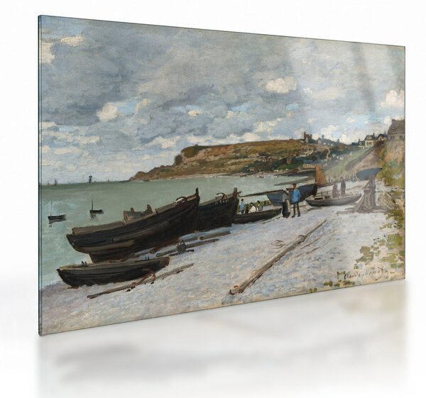 Sklenený obraz - Claude Monet, Sainte Adresse, reprodukcia (70x50 cm)