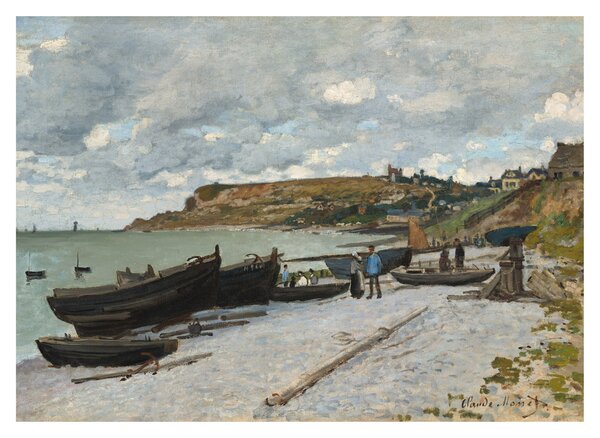 Sklenený obraz - Claude Monet, Sainte Adresse, reprodukcia (70x50 cm)