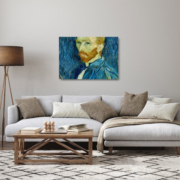 Sklenený obraz - Vincent van Gogh, Self-Portrait, reprodukcia (70x50 cm)