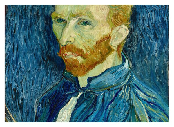 Sklenený obraz - Vincent van Gogh, Self-Portrait, reprodukcia (70x50 cm)