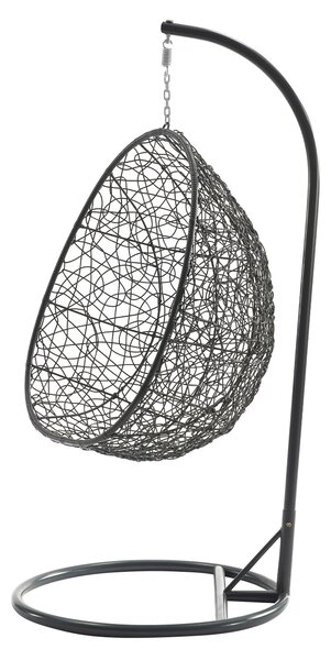Mirjan24 Závesné kreslo Musarika, Farby:: korpus: čierna + vankúš: krémová 5903211097188