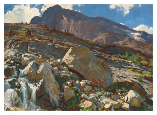 Sklenený obraz - John Singer Sargent, Simplon Pass, reprodukcia (70x50 cm)