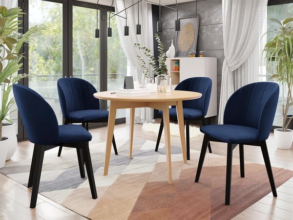 Mirjan24 Čalúnená jedálenská stolička ST100, Farby: čierna, Potah: Magic Velvet 2250 5903211142338