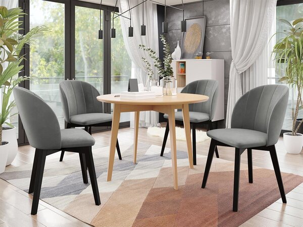 Mirjan24 Čalúnená jedálenská stolička ST100, Farby: čierna, Potah: Magic Velvet 2250 5903211142338