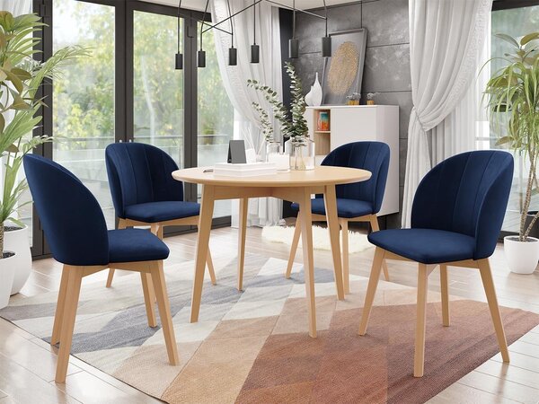 Mirjan24 Čalúnená jedálenská stolička ST100, Farby: čierna, Potah: Magic Velvet 2250 5903211142338