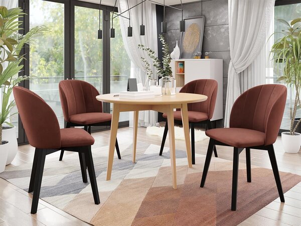 Mirjan24 Čalúnená jedálenská stolička ST100, Farby: čierna, Potah: Magic Velvet 2258 5903211142383