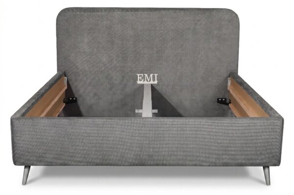 Posteľ čalúnená STELA + lamelový rošt + matrac EMI