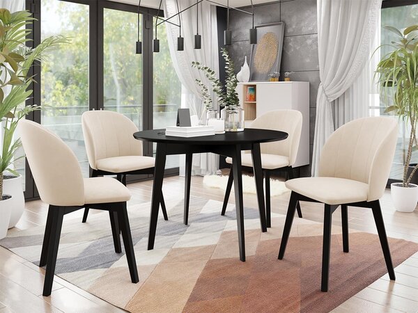 Mirjan24 Čalúnená jedálenská stolička ST100, Farby: čierna, Potah: Magic Velvet 2250 5903211142338