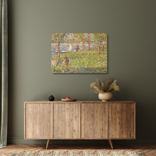 Sklenený obraz - Georges Seurat, Study for "La Grande Jatte", reprodukcia (70x50 cm)
