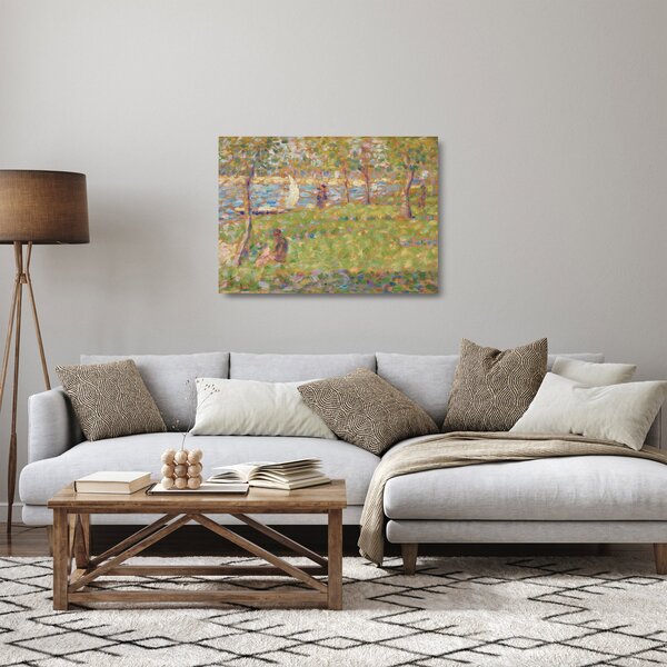Sklenený obraz - Georges Seurat, Study for "La Grande Jatte", reprodukcia (70x50 cm)