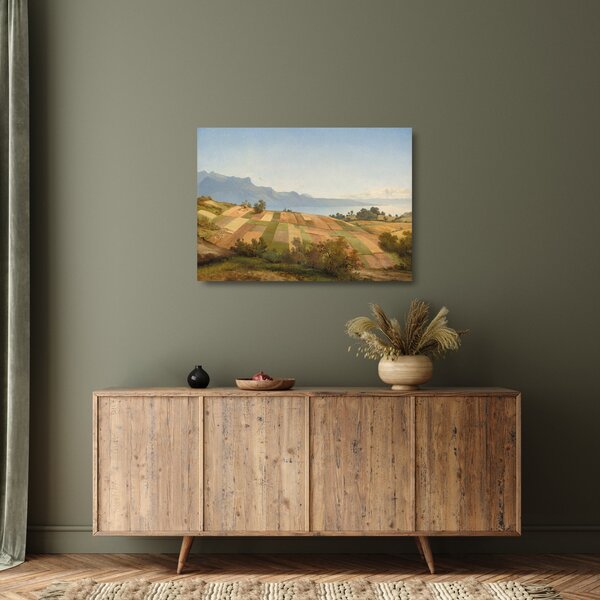 Sklenený obraz - Alexandre Calame, Swiss Landscape, reprodukcia (70x50 cm)