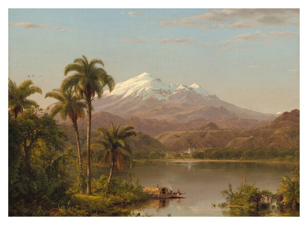 Sklenený obraz - Frederic Edwin Church, Tamaca Palms, reprodukcia (70x50 cm)