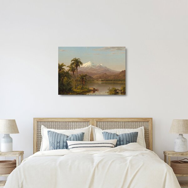 Sklenený obraz - Frederic Edwin Church, Tamaca Palms, reprodukcia (70x50 cm)