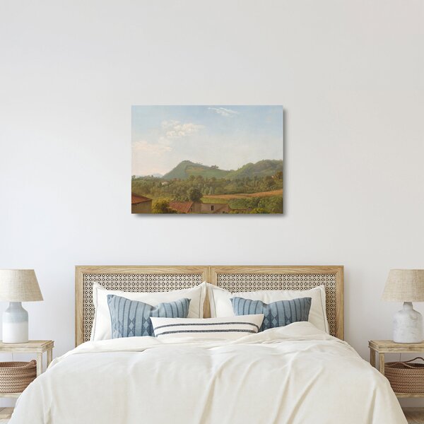 Sklenený obraz - Simon Denis, View Near Naples, reprodukcia (70x50 cm)