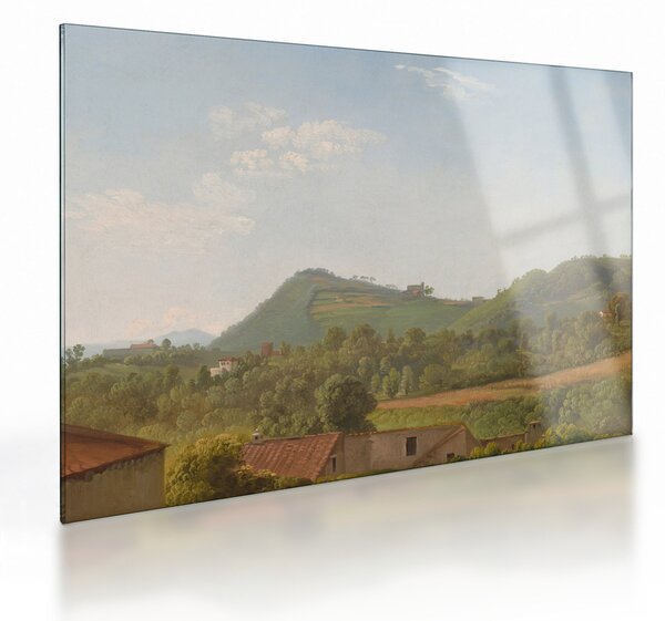 Sklenený obraz - Simon Denis, View Near Naples, reprodukcia (70x50 cm)