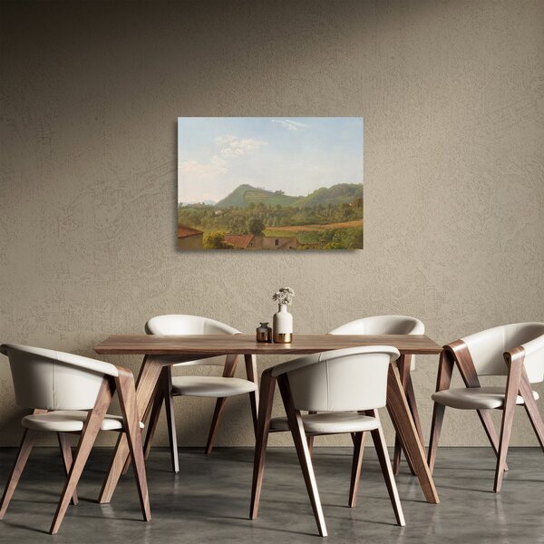 Sklenený obraz - Simon Denis, View Near Naples, reprodukcia (70x50 cm)
