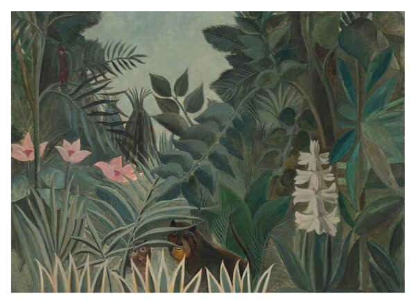 Sklenený obraz - Henri Rousseau, The Equatorial Jungle, reprodukcia (70x50 cm)