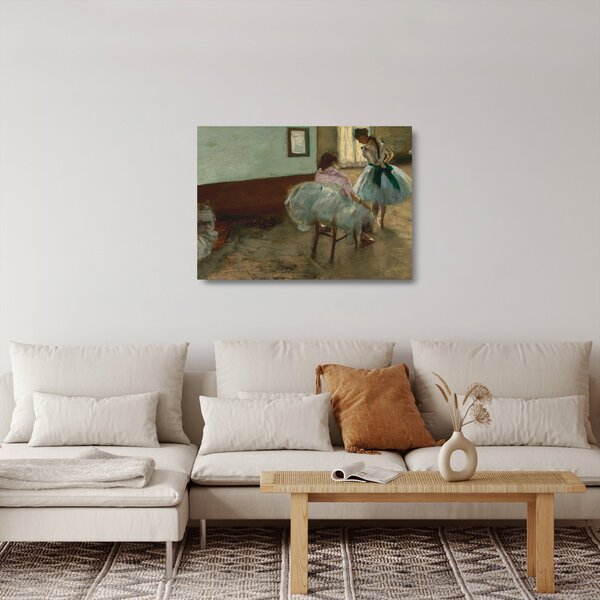 Sklenený obraz - Edgar Degas, The Dance Lesson, reprodukcia (70x50 cm)