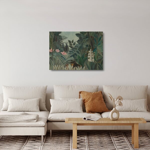 Sklenený obraz - Henri Rousseau, The Equatorial Jungle, reprodukcia (70x50 cm)
