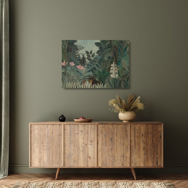 Sklenený obraz - Henri Rousseau, The Equatorial Jungle, reprodukcia (70x50 cm)