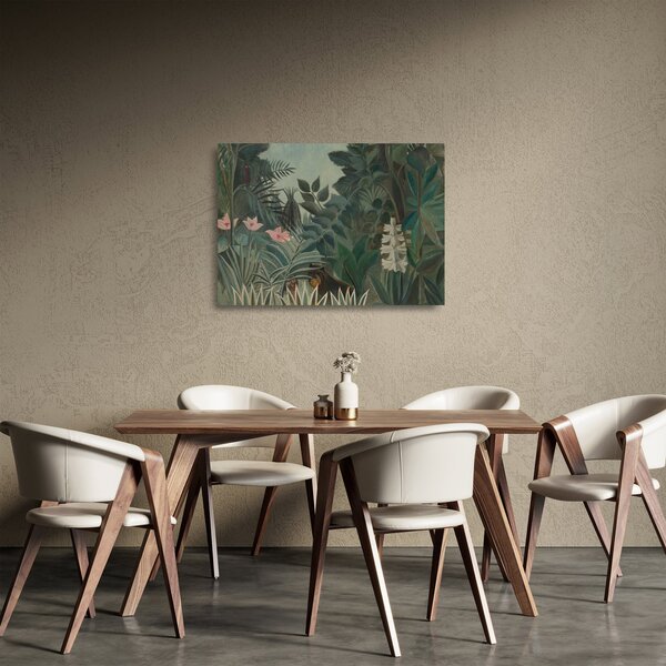 Sklenený obraz - Henri Rousseau, The Equatorial Jungle, reprodukcia (70x50 cm)