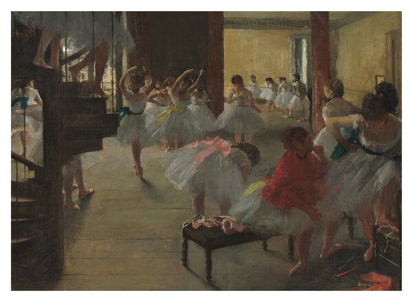 Sklenený obraz - Edgar Degas, The Dance Class, reprodukcia (70x50 cm)