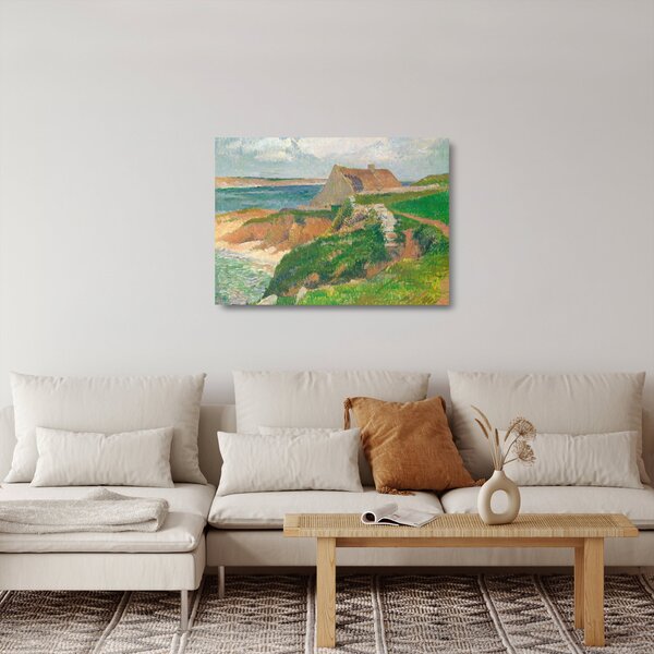 Sklenený obraz - Henri Moret, The Island of Raguenez, Brittany, reprodukcia (70x50 cm)