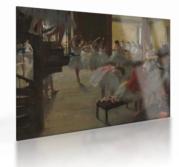 Sklenený obraz - Edgar Degas, The Dance Class, reprodukcia (70x50 cm)