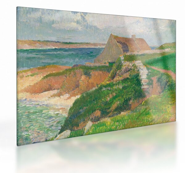 Sklenený obraz - Henri Moret, The Island of Raguenez, Brittany, reprodukcia (70x50 cm)