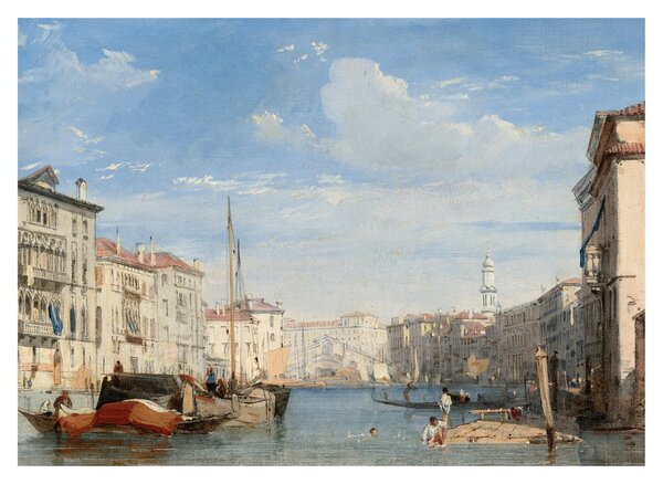 Sklenený obraz - Richard Parkes Bonington, The Grand Canal, reprodukcia (70x50 cm)