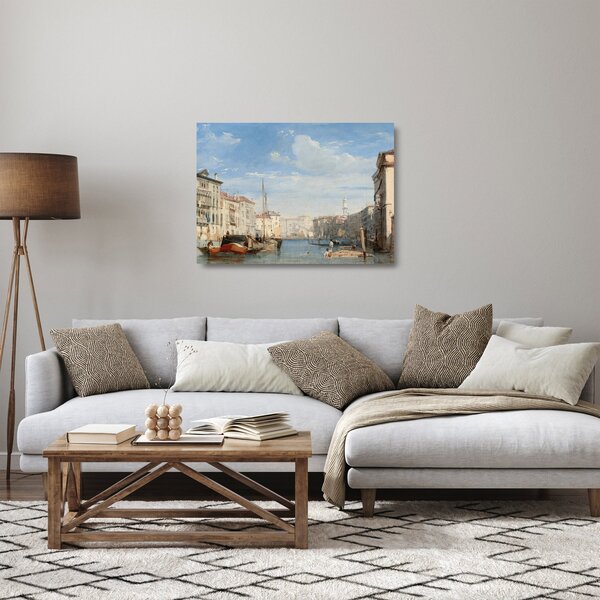 Sklenený obraz - Richard Parkes Bonington, The Grand Canal, reprodukcia (70x50 cm)