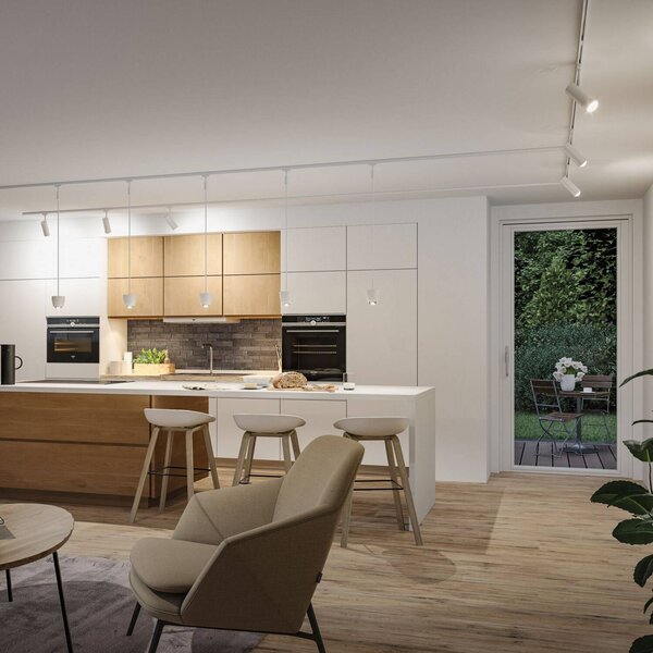 Paulmann Súprava Tarie, biela, napájanie káblom, Smart Home, Biela / opálová, Obývacia izba / jedáleň, Plast, Moderný, Koľajnicový systém