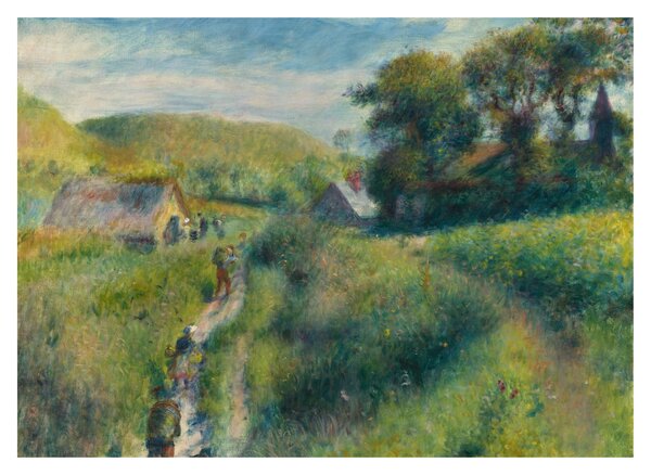 Sklenený obraz - Auguste Renoir, The Mussel Harvest, reprodukcia (70x50 cm)