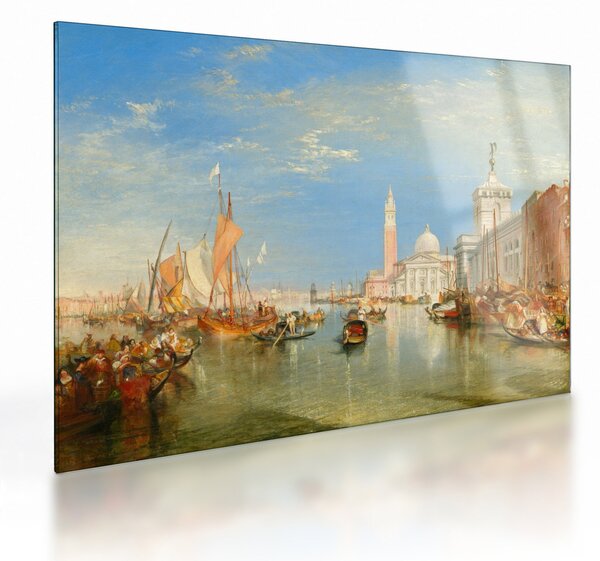 Sklenený obraz - Joseph Mallord William Turner, Venice the Dogana and San Giorgio Maggiore, reprodukcia (70x50 cm)