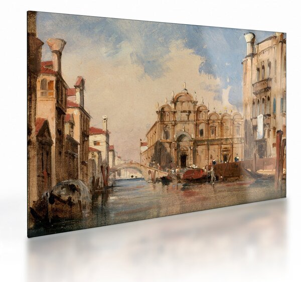 Sklenený obraz - Jules-Romain Joyant, The Scuola di San Marco, Venice, reprodukcia (70x50 cm)