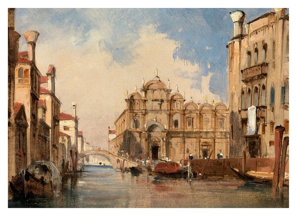 Sklenený obraz - Jules-Romain Joyant, The Scuola di San Marco, Venice, reprodukcia (70x50 cm)