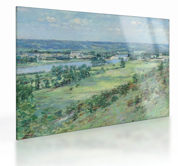 Sklenený obraz - Theodore Robinson, The Valley of the Seine, From the Hills of Giverny, reprodukcia (70x50 cm)