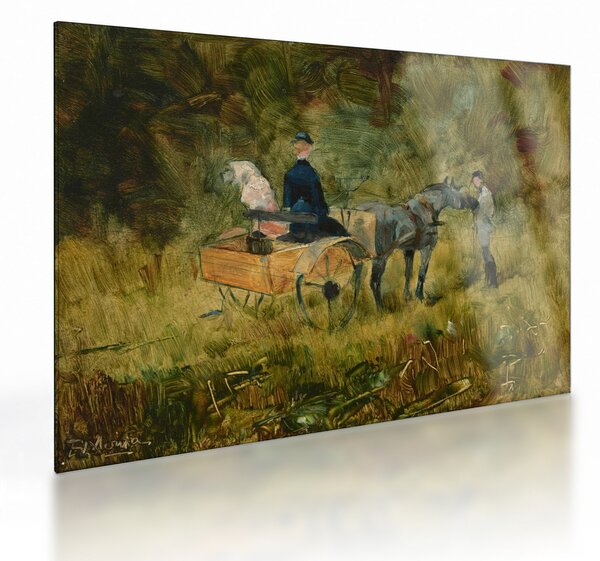 Sklenený obraz - Henri de Toulouse-Lautrec, The Trap, reprodukcia (70x50 cm)
