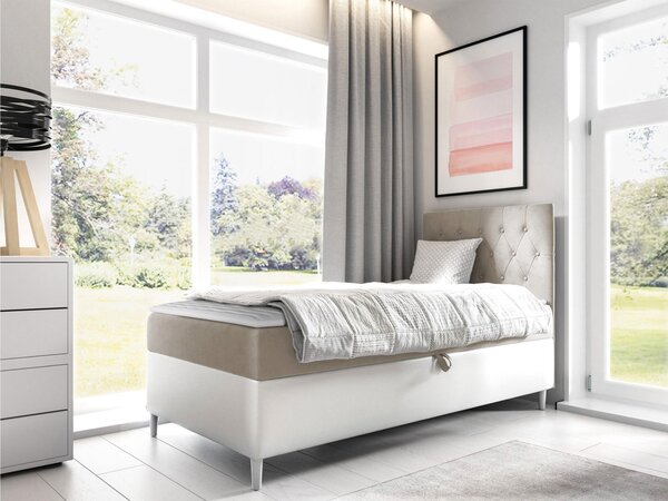 Mirjan24 Kontinentálna posteľ Junior Gerdise 1, Strana: ľavá, Rozmer postele: 80x200, Dostupné poťahy: ekokoža Soft 017 (biela) + Fresh 11 5903211192678