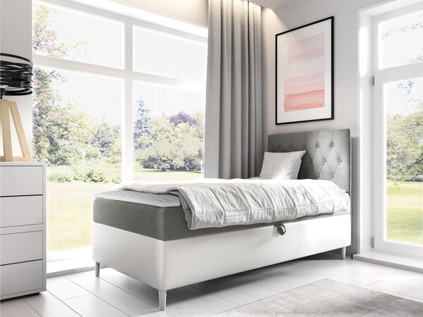 Mirjan24 Kontinentálna posteľ Junior Gerdise 1, Strana: ľavá, Rozmer postele: 80x200, Dostupné poťahy: ekokoža Soft 017 (biela) + Fresh 11 5903211192678
