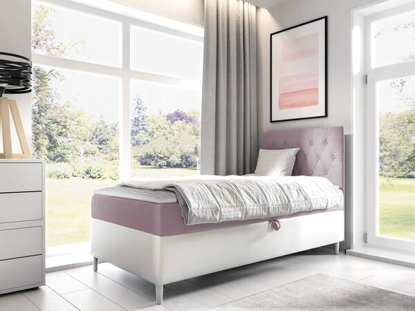 Mirjan24 Kontinentálna posteľ Junior Gerdise 1, Strana: ľavá, Rozmer postele: 80x200, Dostupné poťahy: ekokoža Soft 017 (biela) + Fresh 11 5903211192678