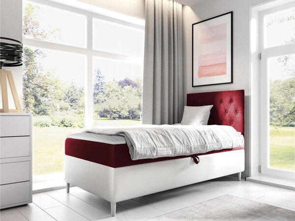 Mirjan24 Kontinentálna posteľ Junior Gerdise 1, Strana: ľavá, Rozmer postele: 80x200, Dostupné poťahy: ekokoža Soft 017 (biela) + Fresh 11 5903211192678