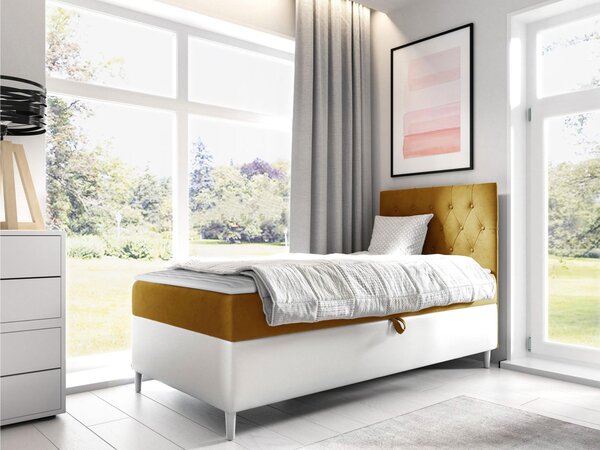 Mirjan24 Kontinentálna posteľ Junior Gerdise 1, Strana: ľavá, Rozmer postele: 80x200, Dostupné poťahy: ekokoža Soft 017 (biela) + Fresh 11 5903211192678