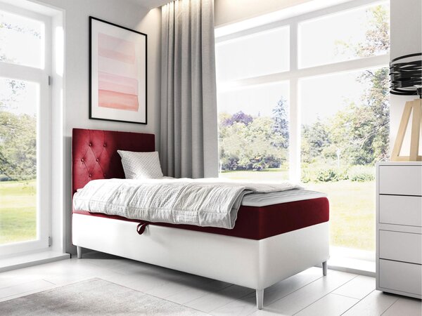 Mirjan24 Kontinentálna posteľ Junior Gerdise 1, Strana: ľavá, Rozmer postele: 80x200, Dostupné poťahy: ekokoža Soft 017 (biela) + Fresh 11 5903211192678